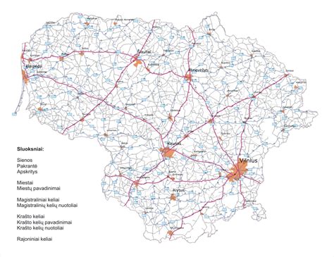 Žemėlapis su pagrindiniais PE vamzdžių taikymo regionais ir logistika