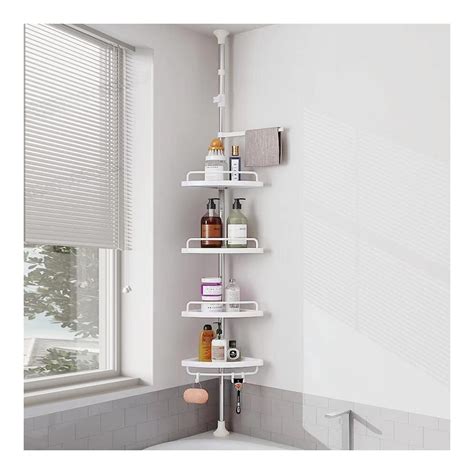 Valymo priemonių lentyna vonios kambaryje