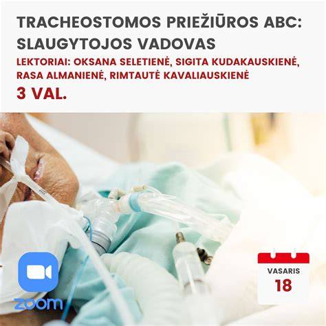 Infografika: Tracheostomos vamzdelio sandara ir priežiūros žingsniai