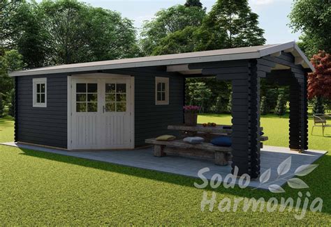 Mediniai nameliai sode