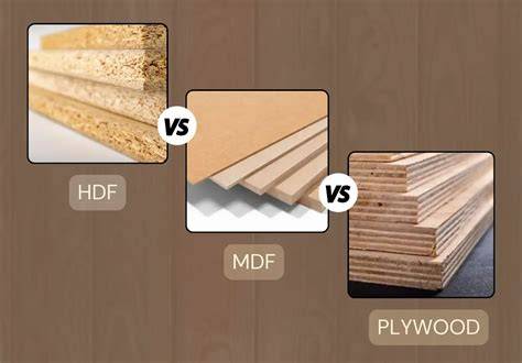 Infografika: MDF vs MDF faneruota vs LMDP vs HDF - palyginimas