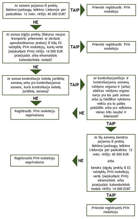 Infografika: PVM registracijos procesas Lietuvoje