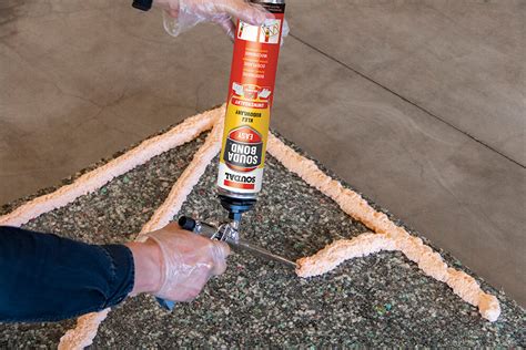 Poliuretano klijų naudojimo schema