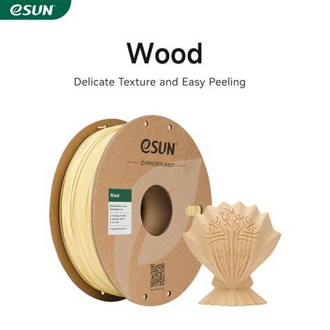 PLA Wood vizualinis pavyzdys: matinis, natūraliai atrodantis paviršius