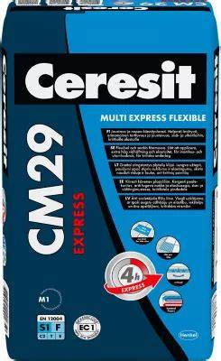 Table: Palyginimas tarp CERESIT CM 29 ir KIILTO KERAPID DF