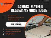 Nuotrauka: plytelių klojimo darbas iš vidaus