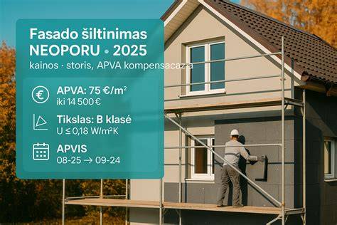 Infografika: fasado dailylentžių tipai, storis ir tvirtinimo kryptys