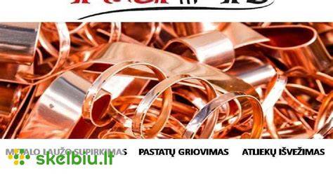 Informacinė diagrama apie metalo laužo rūšis ir jų kainų komponentus