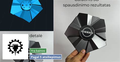 3D spausdintos detalės su atramomis