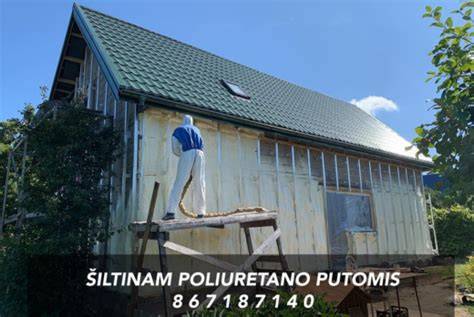 Geografinė taikymo schema: namų šiltinimas purškiamomis poliuretano putomis