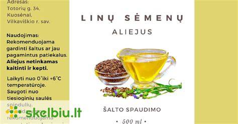 Im oportuno impregnavimas linų sėmenų aliejumi: technologijos schema