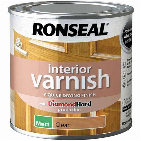 Infografika: Ronseal Diamond Hard lakas - pagrindinės savybės, dengiamas plotu, džiūvimo laikas
