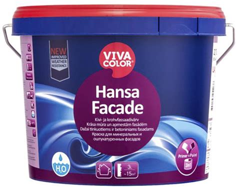Hansa Facade vs Hansa Silicate vizualizacija: skirtumų iliustracija