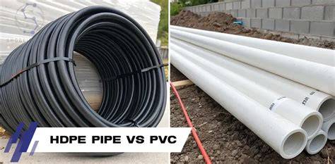 PVC-U vs HDPE vamzdžių palyginimo diagrama