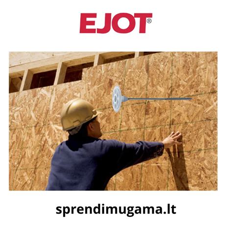 Specialios EJOT SBH-T smeigės polistirolo tvirtinimui prie medžio