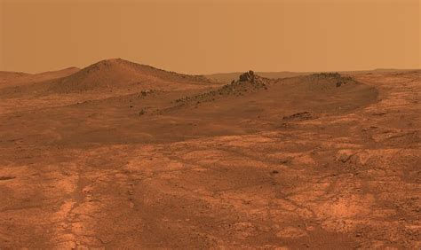 Marso paviršius su Olimpo ugnikalniu