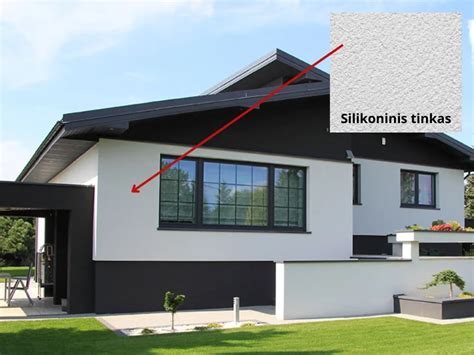 silikoninio tinko fasadas