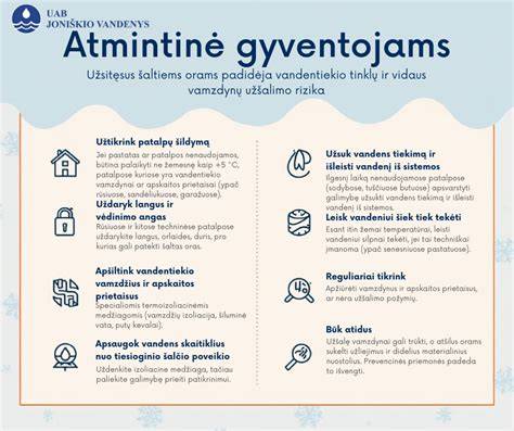 Infografika: kaip veikia vandens apskaitos mazgų apsauga nuo užšalimo