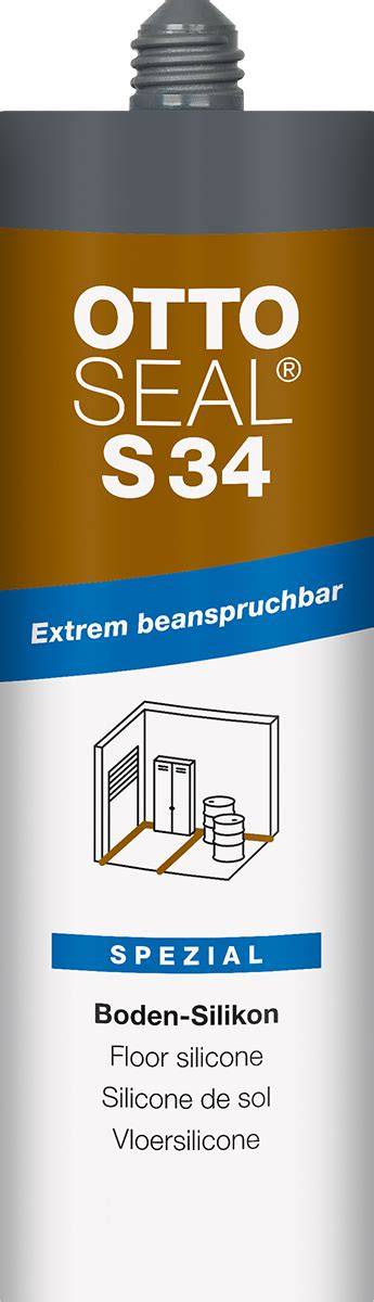 Ottoseal S34 silikoninis sandariklis schematiškai