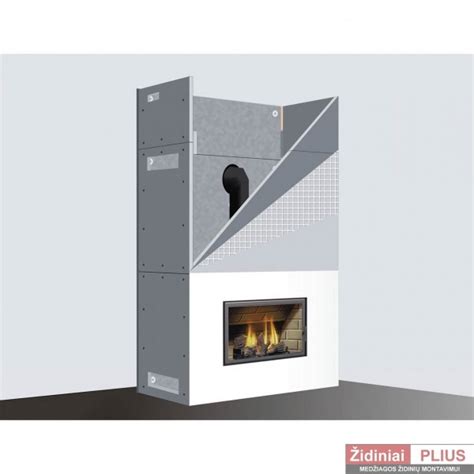 Židinio konstrukcija su kalcio silikato plokštėmis