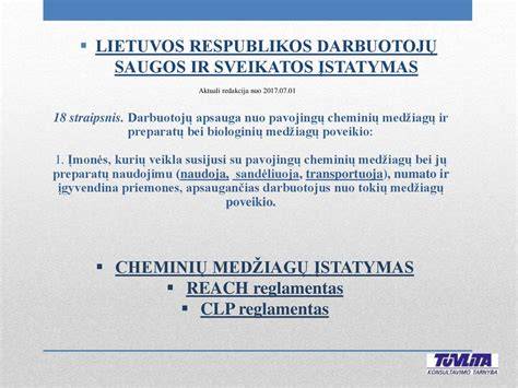 Cheminių medžiagų sąrašai ir vartotojo pasirinkimo gidas