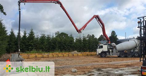 Betono siurblio darbas