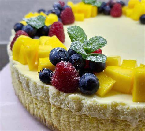 Varškės sūrelių su mango įdaras vizualizacija