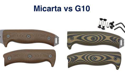 Palyginimas: G10 vs Micarta vs Anglies pluoštas vs FRN/GFN