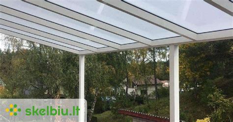 spalvotas polikarbonatas terasos stoginėje