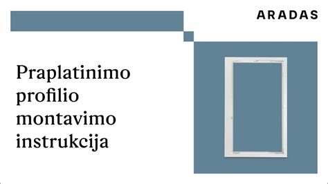 Infografika: F apdailos profilio montavimo eiga