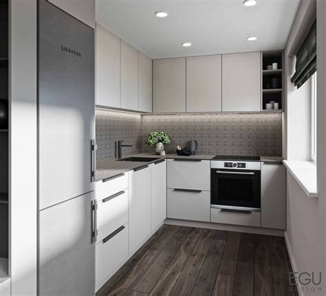 Modernus virtuvės interjeras su HPL plokštėmis