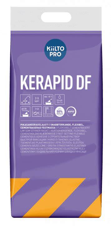 Kiilto Kerapid plytelių klijų technologija ir taikymo sritis