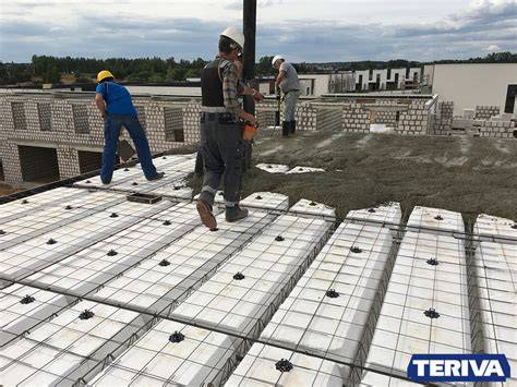 Teriva perdangos elementų montavimo procesas