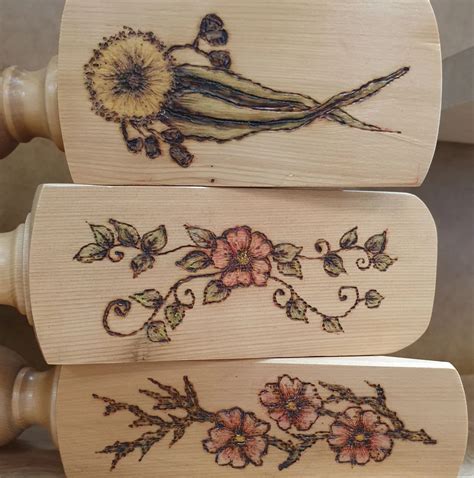 Faneros deginimo (pyrography) pavyzdžiai