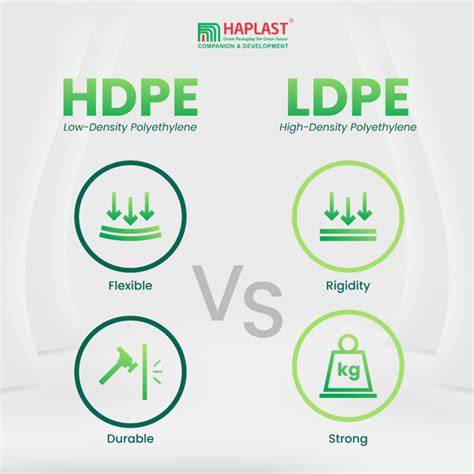 HDPE ir LDPE vamzdžių jungčių palyginimas infografika