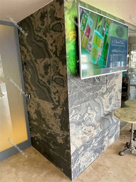 Dekoratyvinio stiklo sienų apdailos pavyzdžiai