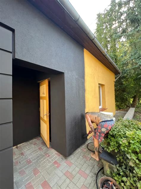 Mineralinių fasadų dažų sklaidymas ir tipo palyginimas