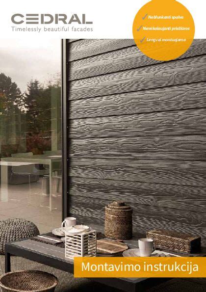 „Cedral“ fibrocementinių dailylenčių montavimas