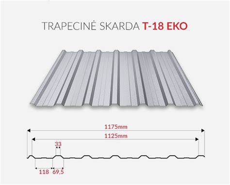 Trapecinė skarda T18 Eco vizualizacija