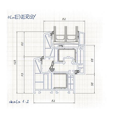 Konstrukcijos schema Salamander bluENERGY profilio