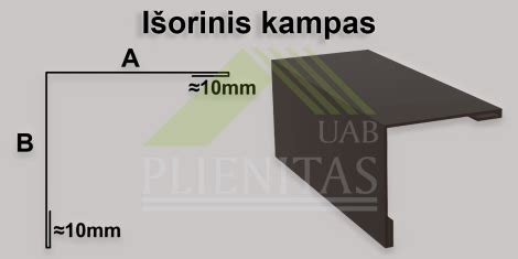 Hi-Line Prestige išorinis kampas užmaunamas ant profile nupjauto galo