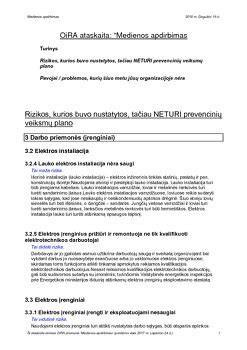 Infografika: OiRA Medienos apdirbimas rizikos vertinimo procesas
