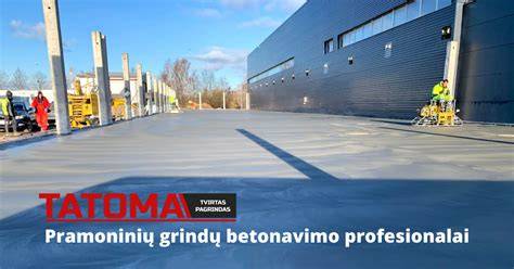 Pagrindinių grindų betonavimo etapų schematinė diagrama