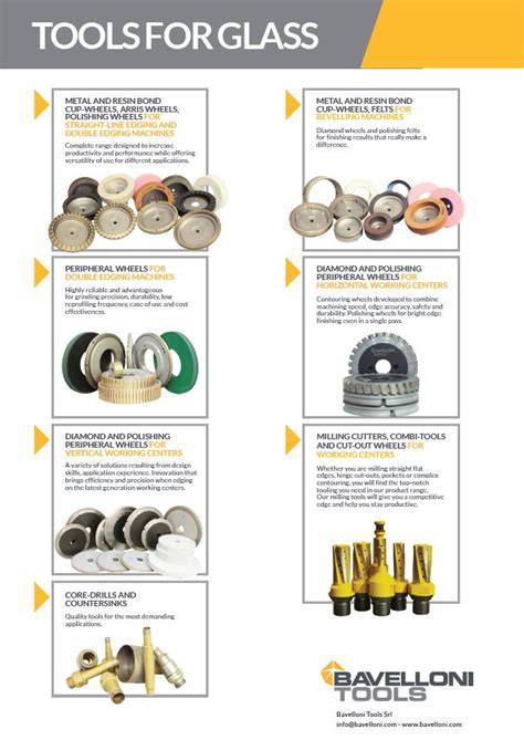 Infografika: stiklo apdirbimo įrankiai