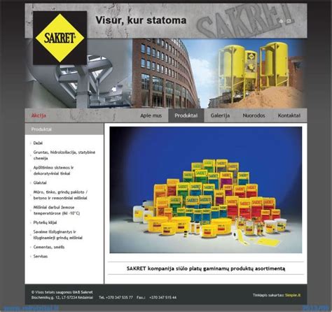 Infografika: UAB Sakret LT rekvizitai ir pagrindiniai rodikliai