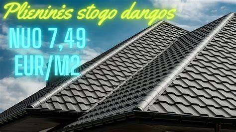 Infografika: plieninės stogo dangos sluoksniai ir profilių įvairovė