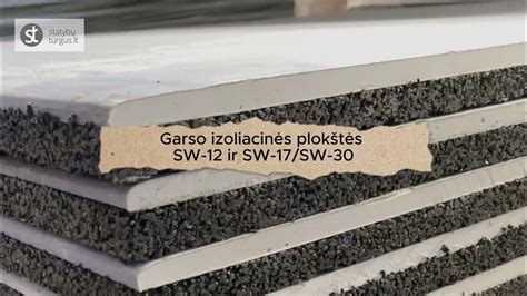 Garso izoliacinės plokštės SW-12 ir SW-17 schema