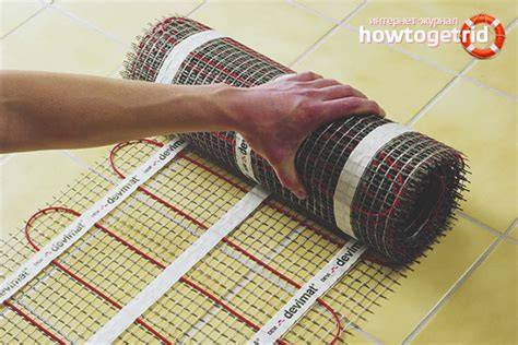 Elektrinių grindų šildymo kilimėliai ir plėvelė montavimo principas