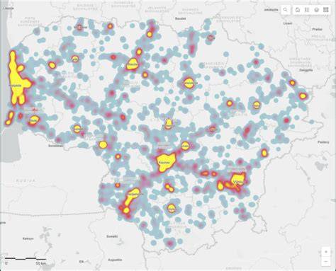Interaktyvus žemėlapis: regionų medienos resursai ir logistikos tinklai