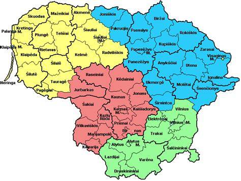 Žemėlapis - regionai su galimomis pristatymo sąlygomis ir kainomis